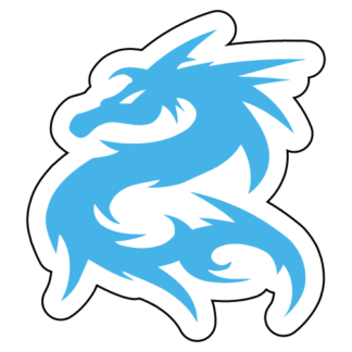 Tribal Dragon Sticker (Baby Blue)